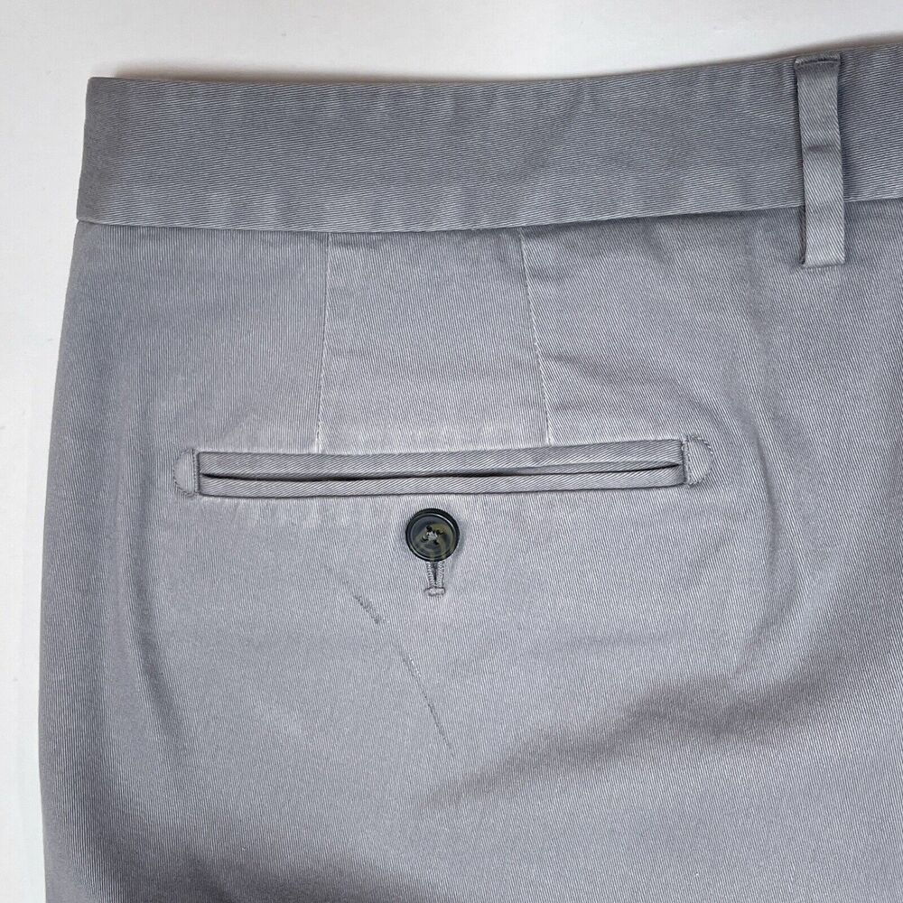 J. Hilburn Pants Men's Size 40 x 32 Gray‎ Casual Career Straight Fit Chino - Picture 4 of 8